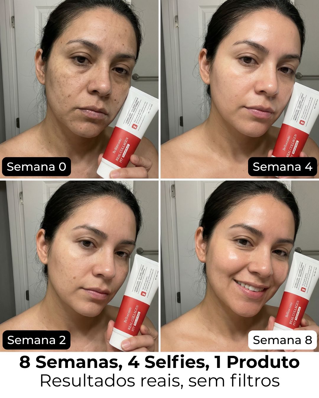 Napredak nakon 8 tjedana: Portugalka dokumentira rezultate s Bellosconto COLLAGEN FIT-om